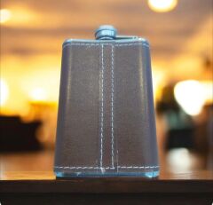 Deri Kaplama Paslanmaz Çelik Matara 4oz