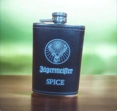 Deri Kaplama Paslanmaz Çelik Matara 4oz