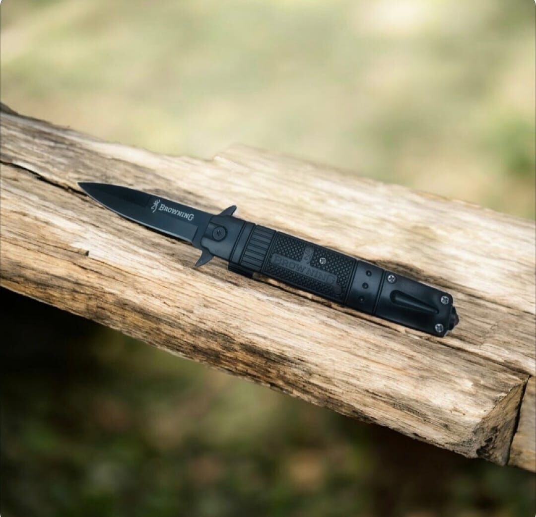 22 cm.Browning Yarı Otomatik Manuel Çelik Çakı