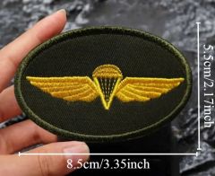 8.5x5.5 cm. US Deniz Piyade Paraşütçü Nakış Brove
