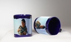 Savaşçı Kız-2 Baskılı Mavi Bardak (Model-28)