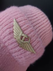 Military Fashion Kadın Örgü Şapka (Metal Rus Pilot Kokartlı)