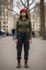 Kırmızı Renk Suriye Ordusu Sb. Bere Unisex (58 numara) Bez Kokartlı