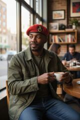 Kırmızı Renk Suriye Ordusu Sb. Bere Unisex (58 numara) Bez Kokartlı