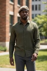 Kahverengi Fransız Metal Kokart Bere Unisex (54-55 Numara)