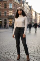 Kahverengi Fransız Metal Kokart Bere Unisex (54-55 Numara)