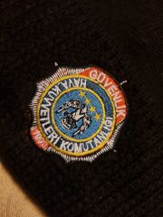 Siyah Renk Hava Kuvvetleri Nakış Armalı Bere