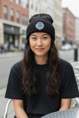 Siyah Renk Hava Kuvvetleri Nakış Armalı Bere