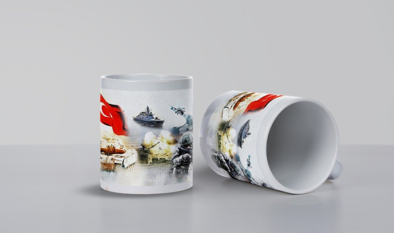 Silahlı Kuvvetler Baskılı Beyaz Bardak (Model-31)