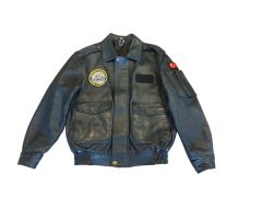 Siyah Renk Hakiki Deri Pilot Mont (M-L Beden)