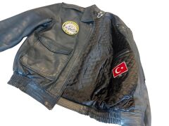 Siyah Renk Hakiki Deri Pilot Mont (M-L Beden)