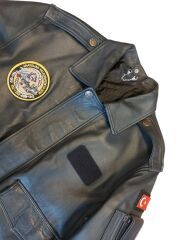 Siyah Renk Hakiki Deri Pilot Mont (M-L Beden)