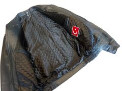 Siyah Renk Hakiki Deri Pilot Mont (M-L Beden)