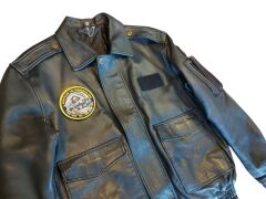 Siyah Renk Hakiki Deri Pilot Mont (M-L Beden)