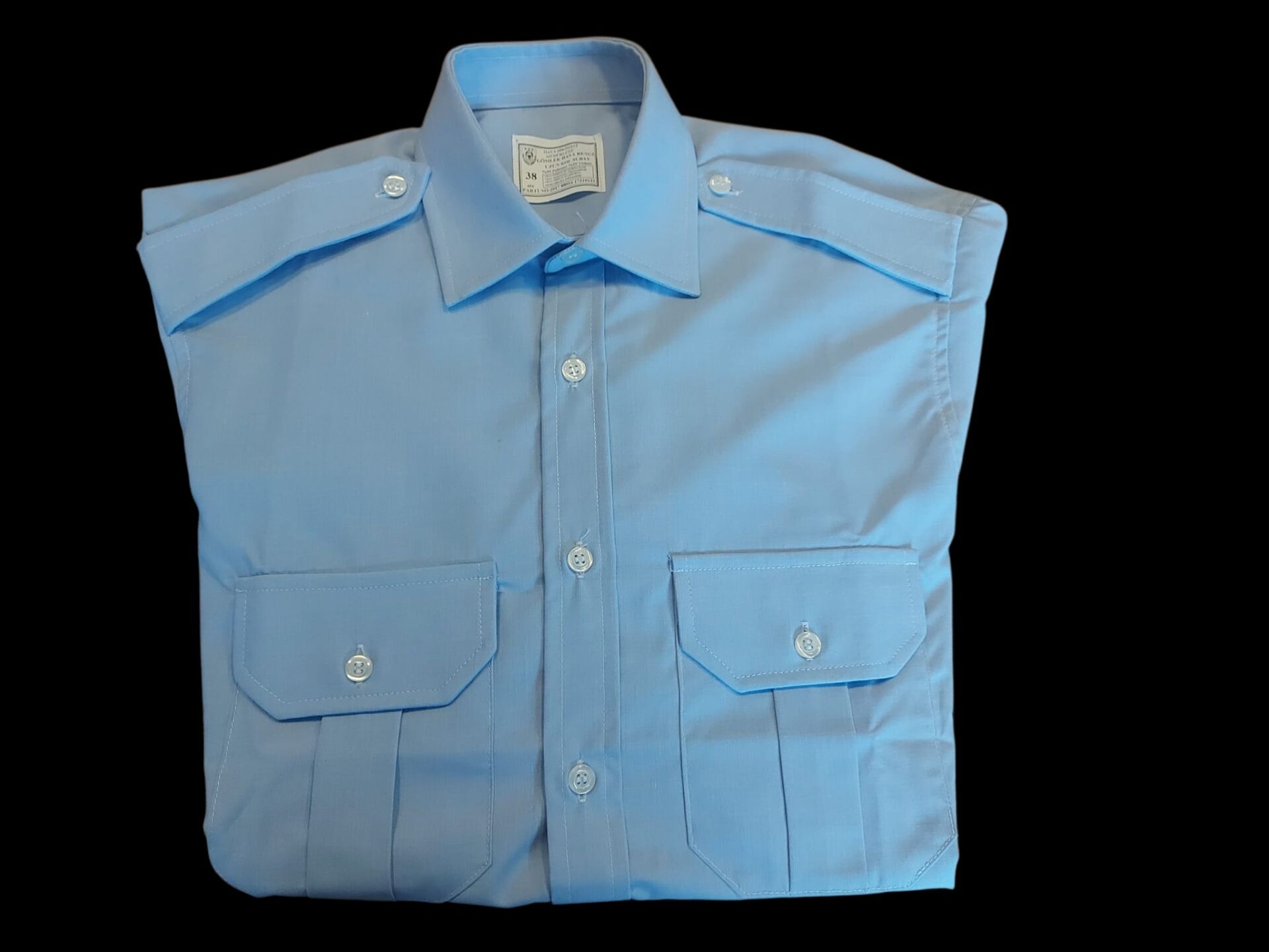 Mavi Renk Hava Kuvvetleri Uzun Kol Sb. Gömlek (38/S-M Beden)