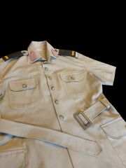 1980'ler Levazım Atğm. Kuşaklı Yazlık Safari Gömlek (S-M Beden)