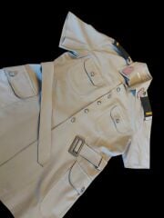 1980'ler Levazım Atğm. Kuşaklı Yazlık Safari Gömlek (S-M Beden)