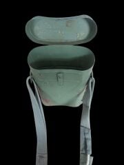 13.5x5x22 cm. Yugoslav Halk Ordusu Kimyasal Dedektör Seti Askılı Metal Taşıma Kutusu