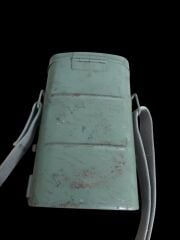 13.5x5x22 cm. Yugoslav Halk Ordusu Kimyasal Dedektör Seti Askılı Metal Taşıma Kutusu