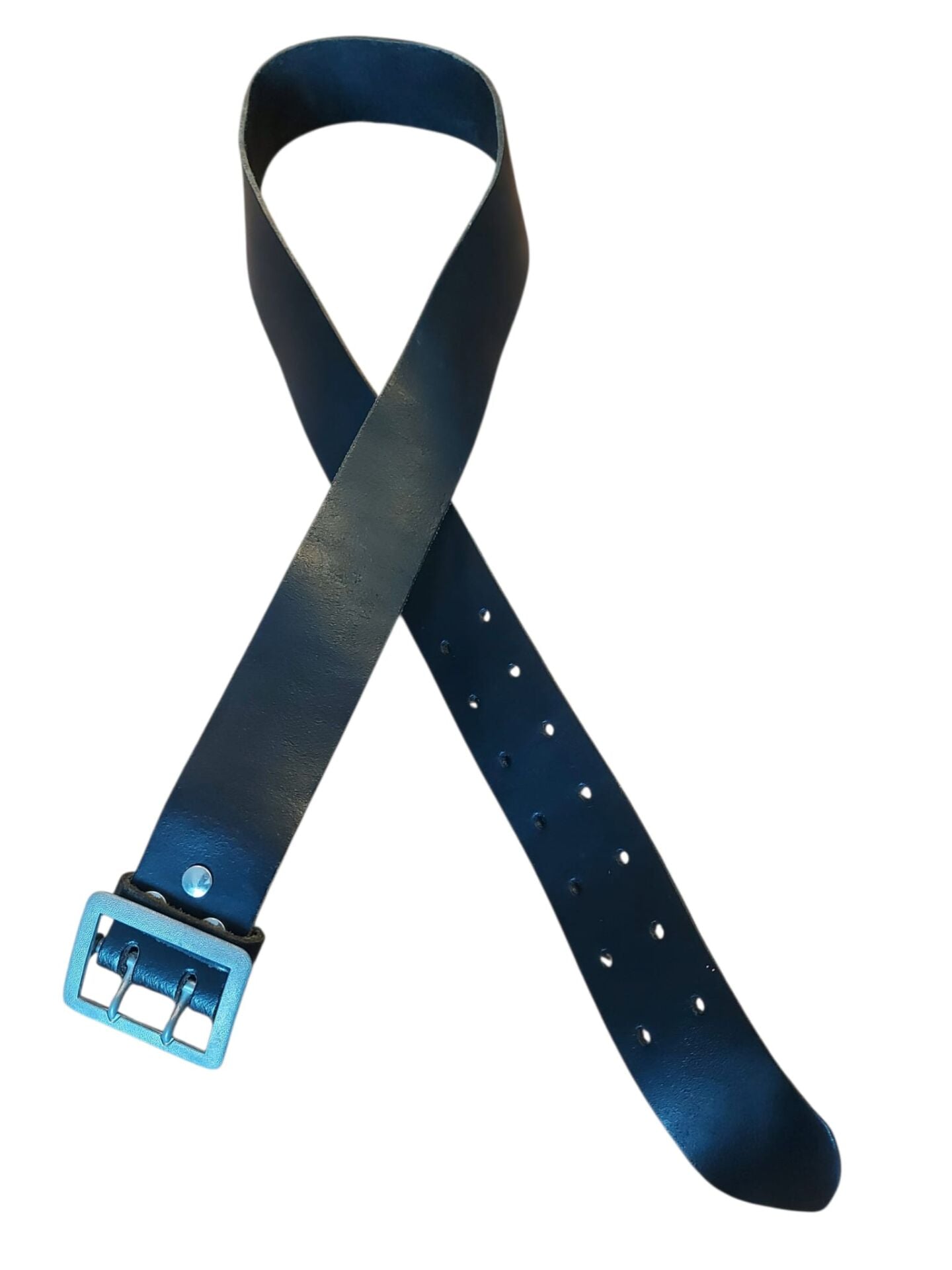 107 cm. Siyah Renk Ww2 Alman Ordusu Subay Çift Pençeli Deri Saha Kemeri (İthal Ürün)