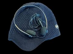 Military Fashion Ww2 Alman Kokartlı Siyah Renk Kulaklı Yün Bere+Vintage Kulaklık Kombini