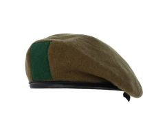 Military Fashion Unisex Kahverengi Kaşe Kumaş +Yeşil Kumaş Kokart (Ayarlanabilir)
