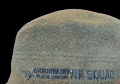 Haki Renk Military Fashion Vintage Yün Şapka (Nakış Yazılı)(Arkası Lastikli)