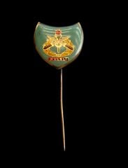 1.5x1.5 cm. Eski Dönem Kuleli İğneli Rozet-2