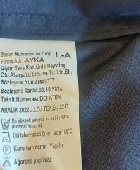 Lacivert Renk Jnd.Asyş.Kışlık Takım (Ceket-Pantalon) Unisex (M-L Beden) Sıfır Ürün