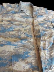 Kahve/Mavi Kamuflaj Hava Kuvvetleri Kısa Kollu Eğt. Gömlek Apoletsiz+Pantalon (46-4/ S-M Beden) Sıfır Ürün