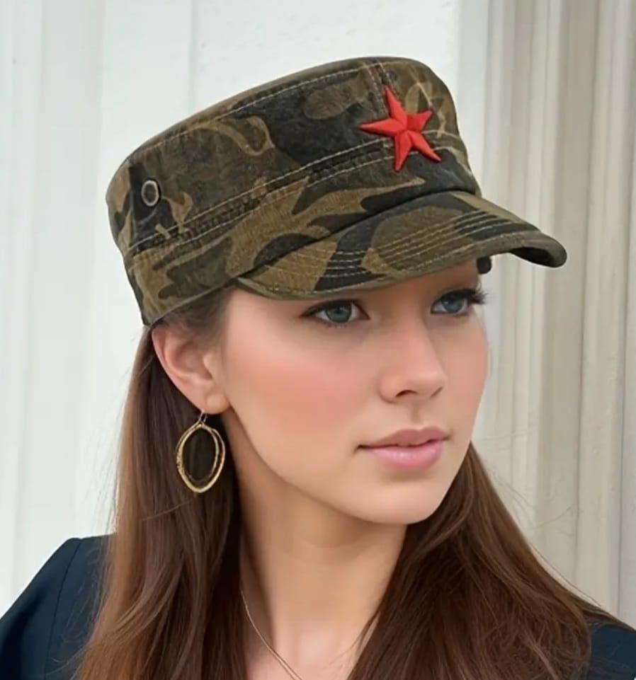 Nakış Vatanseverlik Yıldızlı Kamuflaj Şapka Modeli Unisex (Ayarlanabilir)