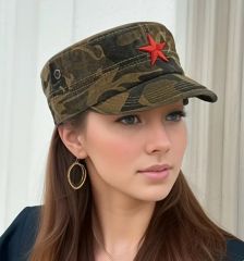 Nakış Vatanseverlik Yıldızlı Kamuflaj Şapka Modeli Unisex (Ayarlanabilir)