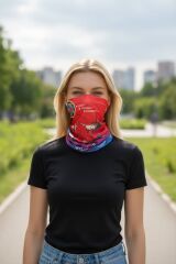 47x22 cm. Bandana-Boyunluk Modeli Unisex (Esnek Baskılı Kumaş)