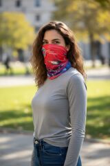 47x22 cm. Bandana-Boyunluk Modeli Unisex (Esnek Baskılı Kumaş)