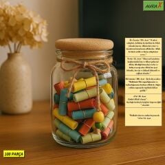Hediyelik Ayet-i Kerimeler (Cam Kavanoz İçinde 100 Adet Rulo Halinde)