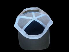 Haki Renk Beyaz Fileli Ayarlanabilir F-16 Kabartma Nakış Şapka Unisex