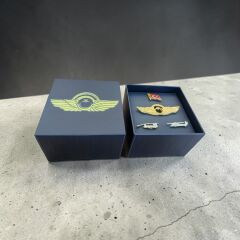 9.5x9.5x6 cm. Kutusunda  1 Adet Metal Pilot Brove-3 Adet Metal Rozet Kombini (Dekoratif Ürün)