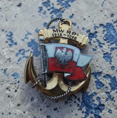 4x5 cm.Polonya Donanma Yaka İğnesi Pirinç-Emaye (Donanmanın 80.Yılı)