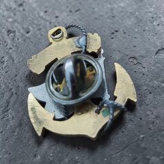 4x5 cm.Polonya Donanma Yaka İğnesi Pirinç-Emaye (Donanmanın 80.Yılı)