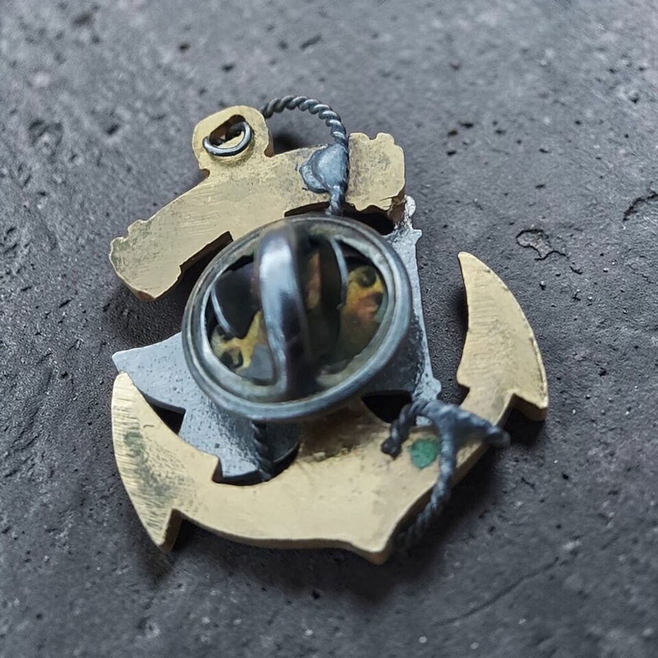 4x5 cm.Polonya Donanma Yaka İğnesi Pirinç-Emaye (Donanmanın 80.Yılı)
