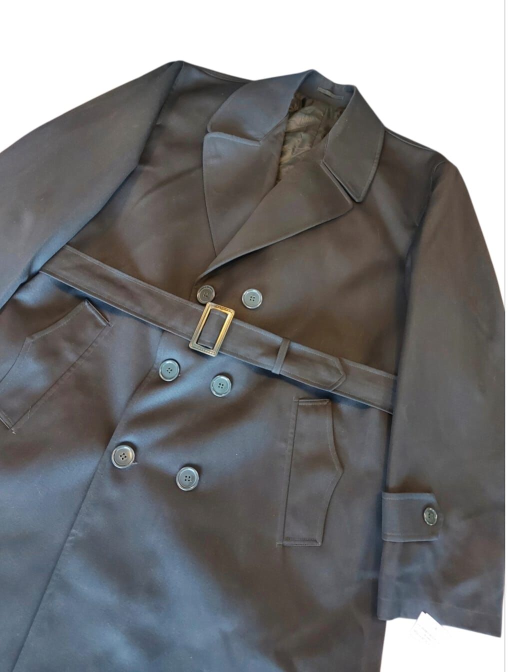 Haki Renk Pardesü (Trençkot) Apoletsiz -2 Unisex (54-C/L Beden) Sıfır Ürün