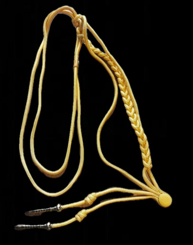 Harp Okulu Harici Ceket Kordonu Sarı Renk (Çift Metal Marpuçları İle Birlikte) Sıfır Ürün