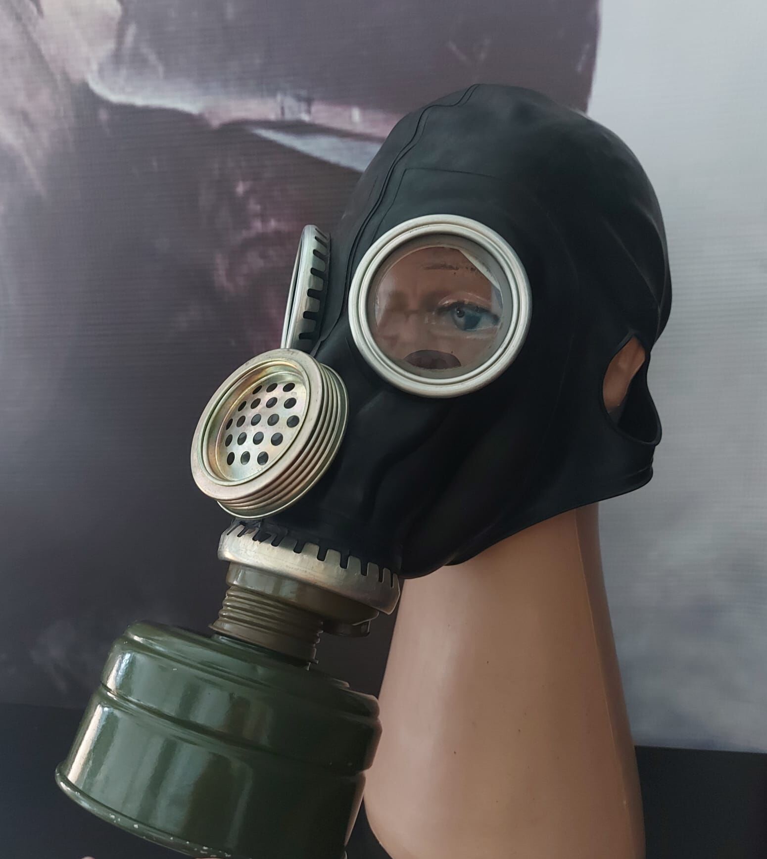 Rus GP-5M Siyah Renk Gaz Maskesi+40 mm. Gost Filitre (Sıfır Ürün)