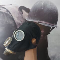 Rus GP-5M Siyah Renk Gaz Maskesi+40 mm. Gost Filitre (Sıfır Ürün)