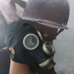 Rus GP-5M Siyah Renk Gaz Maskesi+40 mm. Gost Filitre (Sıfır Ürün)