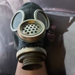 Rus GP-5M Siyah Renk Gaz Maskesi+40 mm. Gost Filitre (Sıfır Ürün)