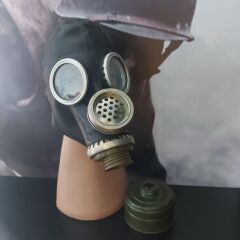 Rus GP-5M Siyah Renk Gaz Maskesi+40 mm. Gost Filitre (Sıfır Ürün)