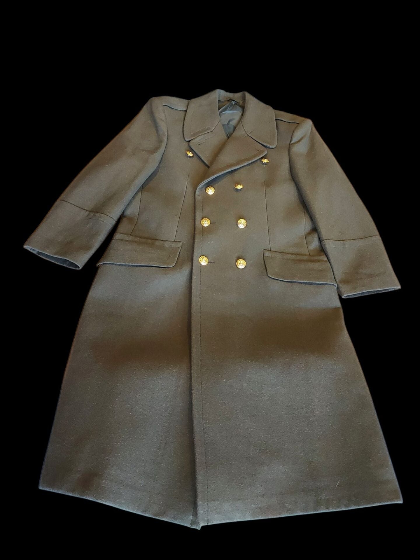 Türk Ordusu Yün Kaput Sb.(Apoletli) (48-B-D/M-L Beden) Sıfır Ürün (Bel ve Yırtmaç Düğmeli Model)