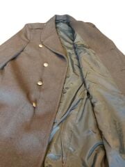 Türk Ordusu Yün Kaput  Sb. (Apoletli) (48-B/ M-L Beden) Sıfır Ürün (Arka Kısmı Düz Model)