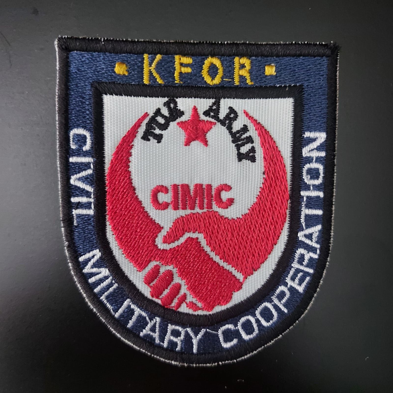 8,5x7,5 cm. Turkish Army Kfor(Kosova) Peç Modeli-9